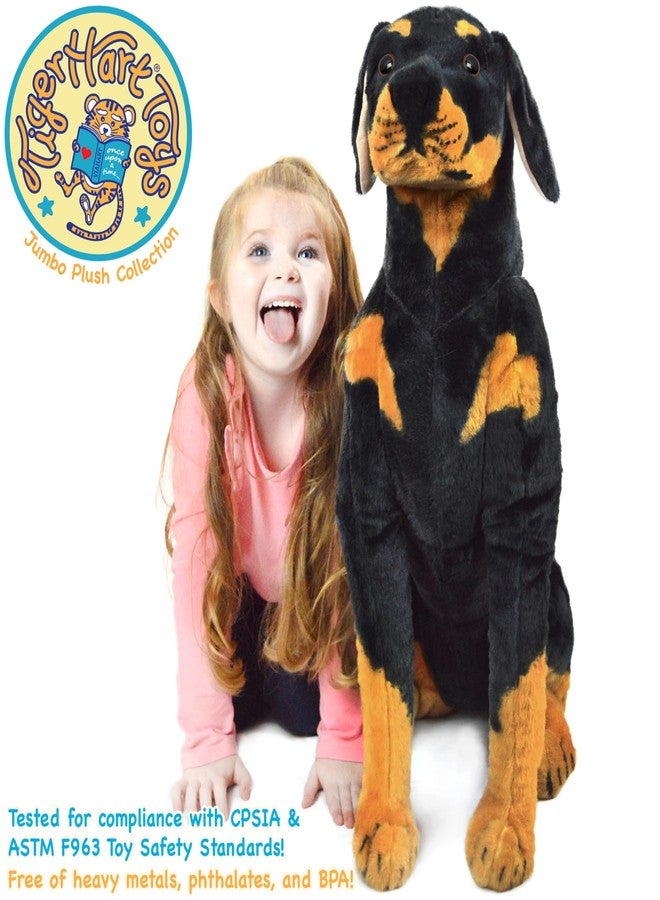 TigerHart Robbie The Rottweiler - 26 Inch Tall Stuffed Animal Plush Dog - Image 3